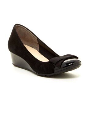 Cole Haan Air Tali Wedge in Black Suede